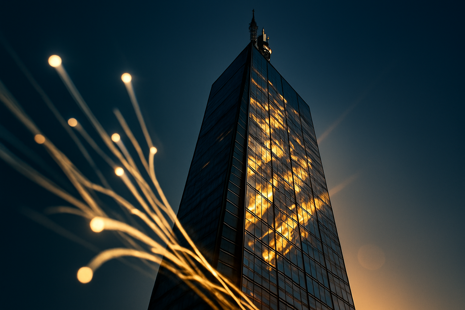 Global telecommunications company reports quarterly earnings beating forecasts