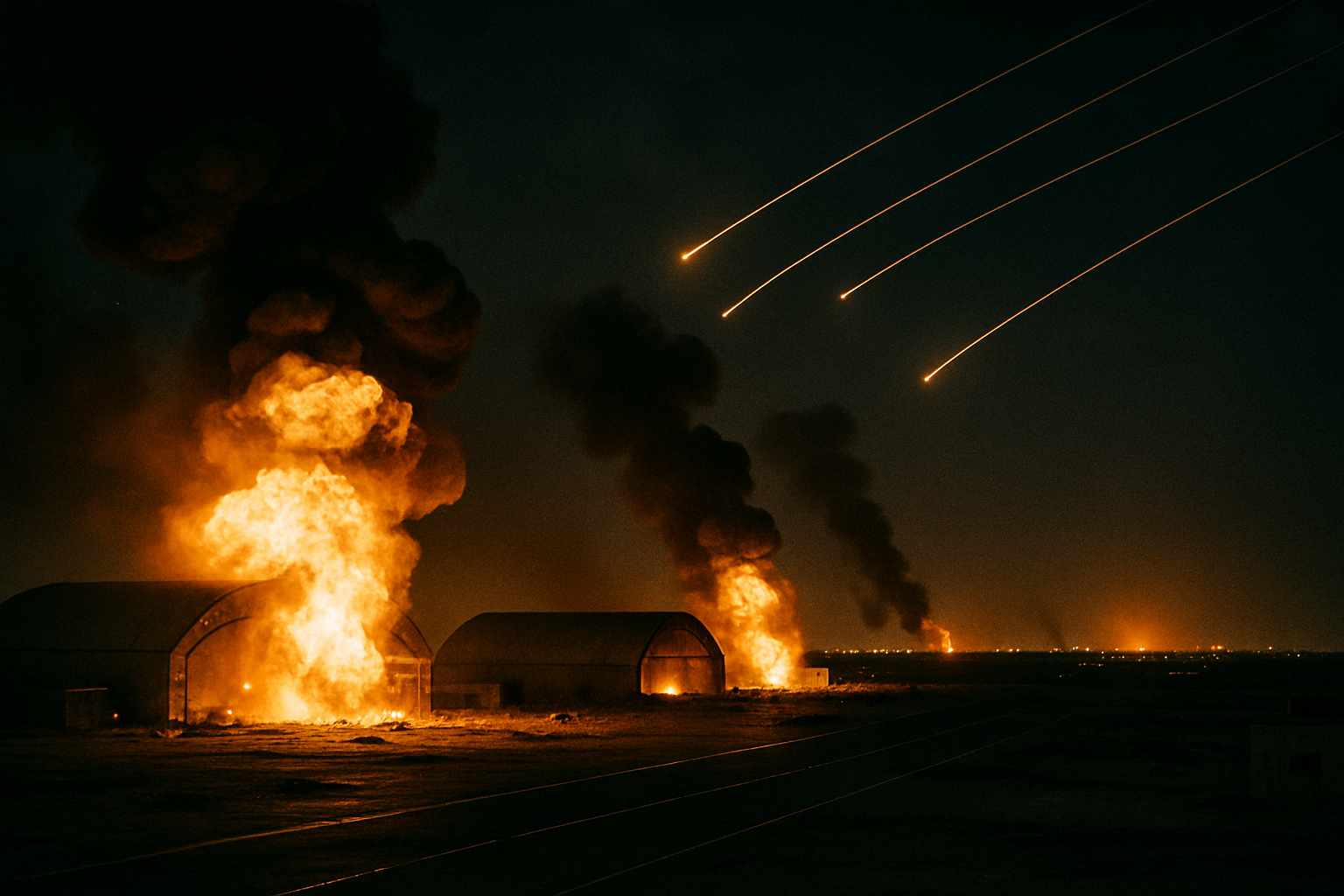 Iran fires missiles and drones at military targets in Bahrain and Kuwait in retaliation